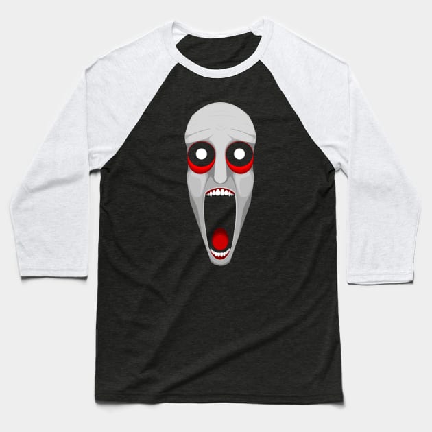 SCP-096 "The Shy Guy" Object Class: Euclid Baseball T-Shirt by BeringerTwit